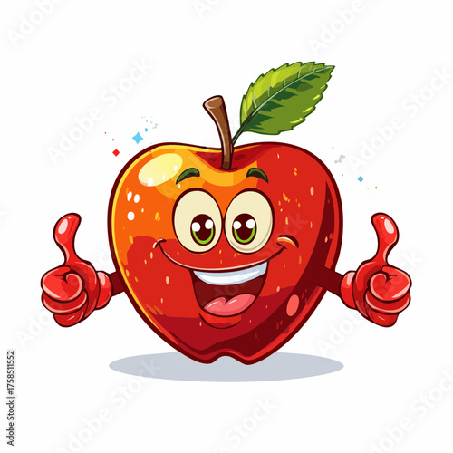 Lustiger Apfel Daumen hoch
