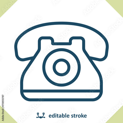 Telephone - Landline - Rotary Phone Icon