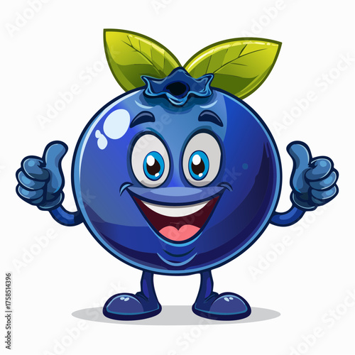 Lustige Blaubeere Daumen hoch