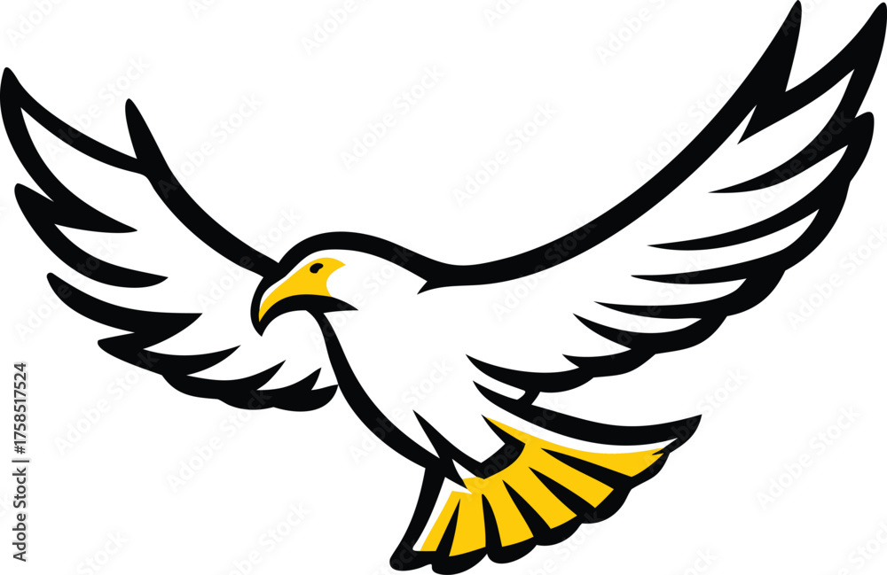 Fototapeta premium eagle flying silhouette bundle.eps