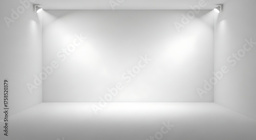 Wallpaper Mural Clean white gallery or studio space with subtle spotlights illuminating the walls Torontodigital.ca