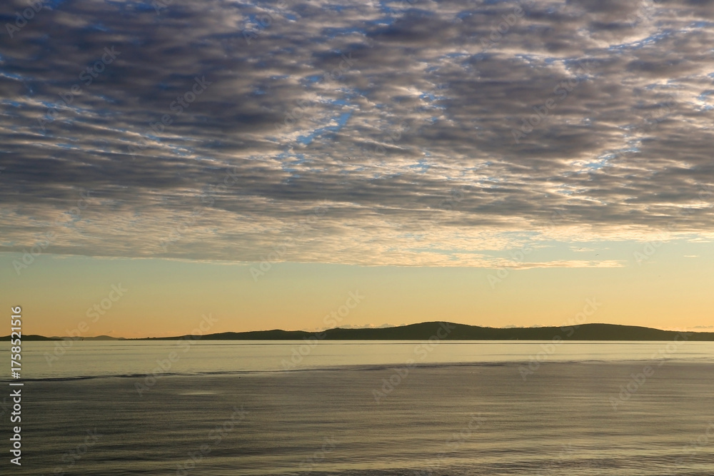 Fototapeta premium Beautiful sunset over the sea in Split, Croatia.