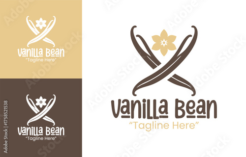 Vanilla Bean Logo Premium Gourmet Identity
