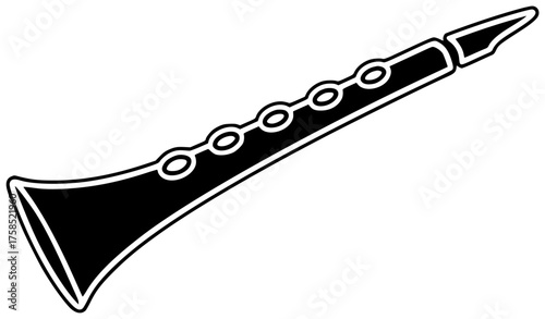 instrument illustration clarinet silhouette music logo orchestra icon musical outline concert jazz sound classical flute classic trumpet saxophone play shape women vector graphic background