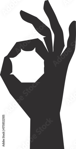 Cartoon Skeleton Hand Making OK Gesture Halloween Themed Illustration