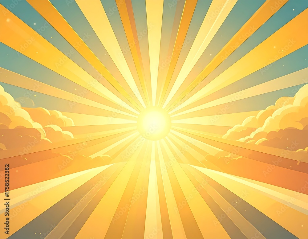 Obraz premium Sunrise radiant rays