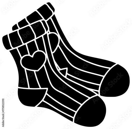 socks illustration foot silhouette pair logo sock icon legs outline different support colorful bullying mismatched child syndrome positive color shape adults vector graphic background