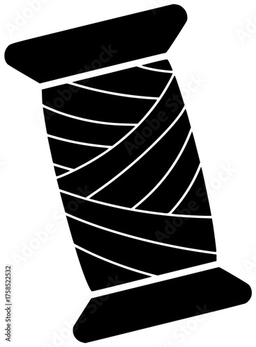 thread illustration sewing silhouette spool logo tailor icon sew outline embroidery needlework reel fashion needle craft textile pattern cotton shape adults vector graphic background