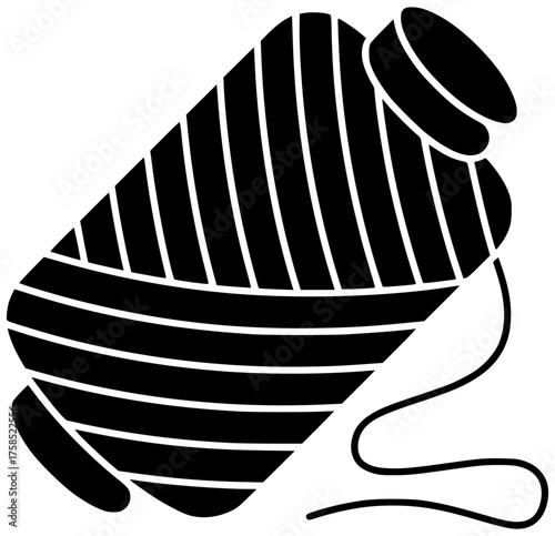 thread illustration sewing silhouette spool logo tailor icon sew outline embroidery needlework reel fashion needle craft textile pattern cotton shape adults vector graphic background