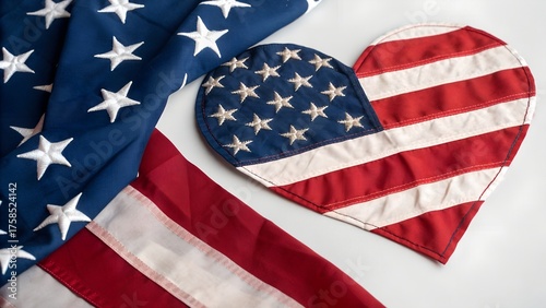 Patriotic heart in flag colors veterans day celebration
