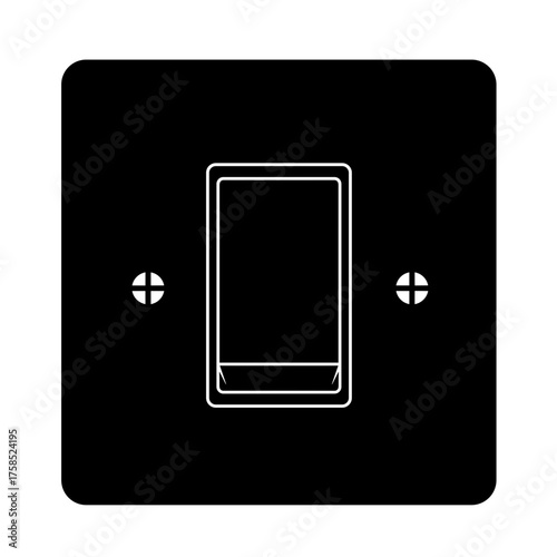 Light switch design on black background for home illumination  