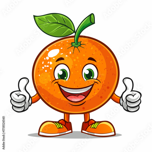 Lustige Orange Daumen hoch