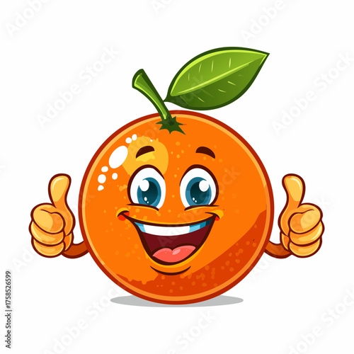 Lustige Orange Daumen hoch