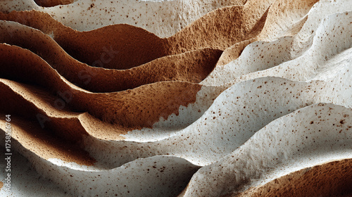 Aerial view of desert dunes forming elegant abstract patterns with soft shadows and flowing textures symbolizing nature art minimalism and the beauty of organic natural design