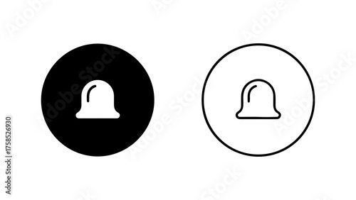 Bell icon set with transparent background