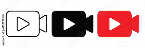 Video camera icons. Video camera vector icon. Camera Icons. 