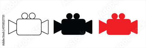 Video camera icons. Video camera vector icon. Camera Icons. 