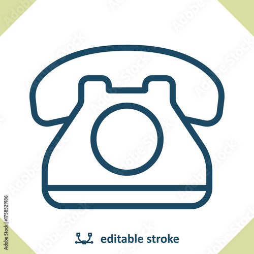 Telephone - Landline - Rotary Phone Icon