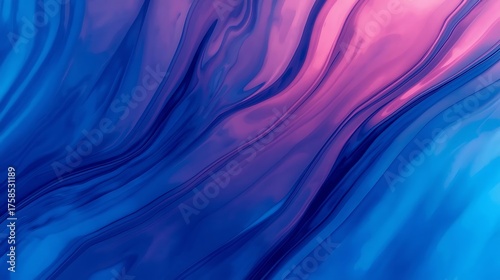 Abstract fluid art with swirling pink and blue color gradients and textured lines