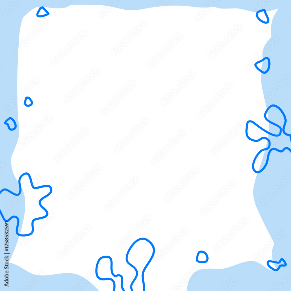 Fototapeta premium Blue Frame Splash Abstract Background