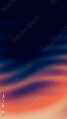 Abstract waves of warm colors blend with deep blues and purples.