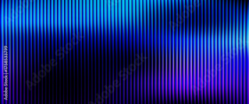 Futuristic neon gradient pattern with vertical glowing lines blending smooth and radiant colors. Minimalistic abstract dark background perfect for creative digital tech designs. Vector illustration