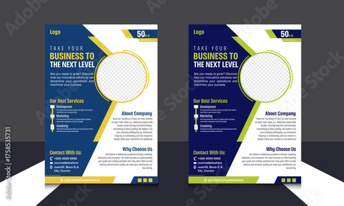 Your Business going to next level, digital content, flyer design