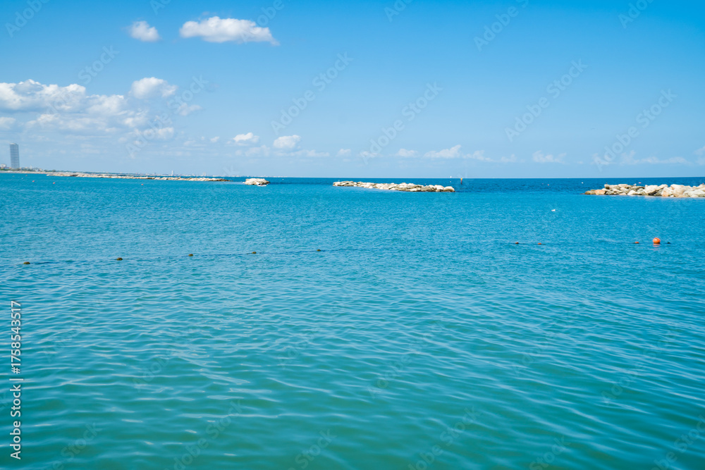Obraz premium the picturesque crystal clear blue water of the Adriatic Sea near Italy