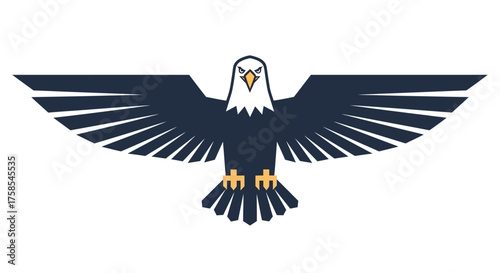 Majestic Eagle with Open Wings, Symbol of Freedom and Power