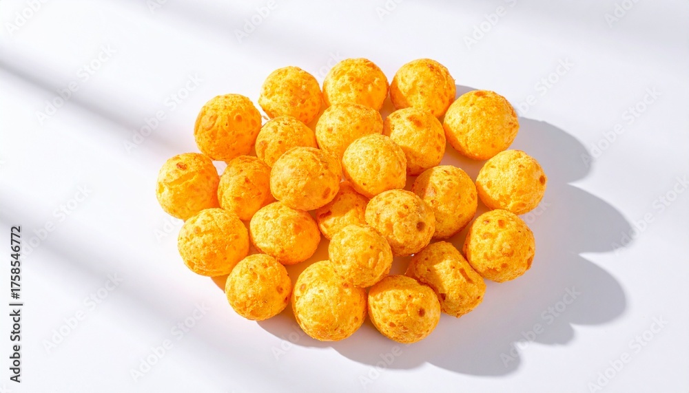 Fototapeta premium corn snacks balls isolated on white background