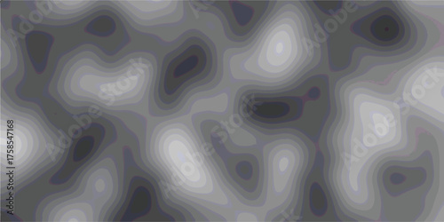 Abstract topographic contour map in shades of gray and white, depicting organic shapes and fluid transitions for digital art and design backgrounds