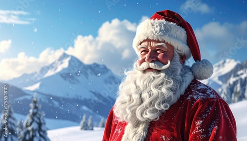 Santa Claus in the snow