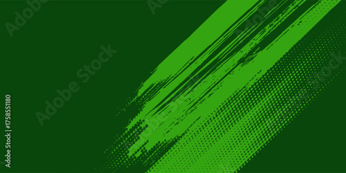 Vector green sporty background template vector with shiny lines and lights. Green background with strong pattern design expert