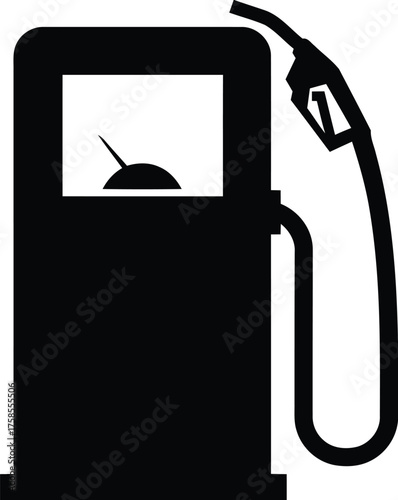 Scalable vector gas pump icon eps illustration for declarative graphics and automotive services silhouette vector illustration white background