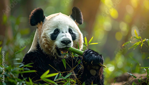 Giant Panda Eating Bamboo
