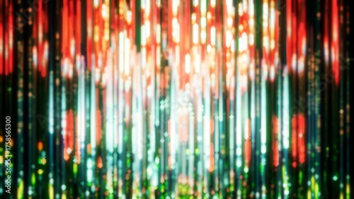 Colorful light streaks creating abstract bokeh background