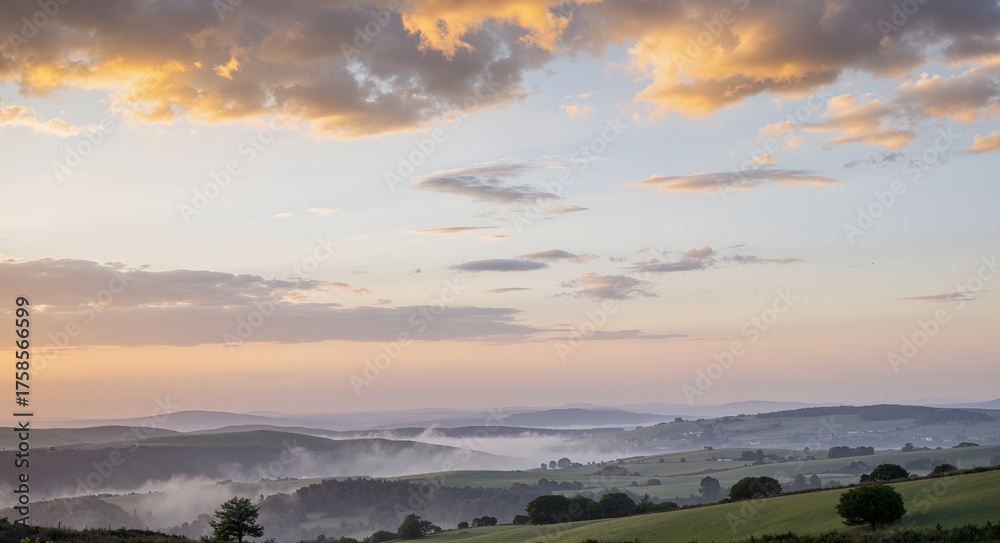 Obraz premium sunset in the mountains