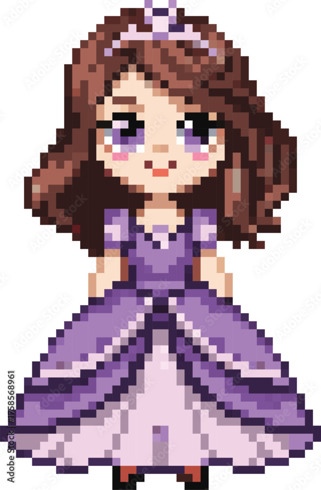 Fototapeta premium Cute Princess With Big Shining Eye