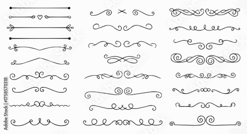 Elegant decorative dividers collection for design elements and borders.