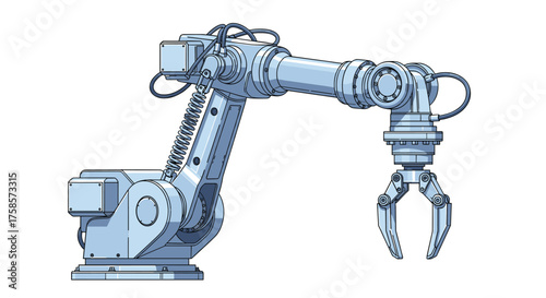 A robotic arm performing a precise task in an industrial setting.