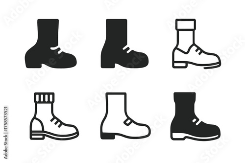 Shoe and Sock Logos. Looking for your shoes. Set Logo of Looking for your shoes: Sock and shoe mismatch. harmonious logo variations of the same emblematic