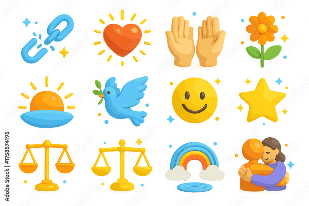 Naklejka premium Symbols of Harmony.