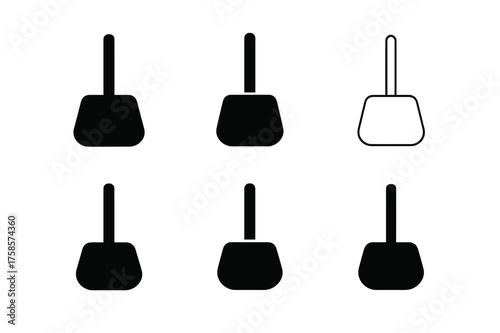 Logo Variations Grid. toilet brush base. Set Logo of toilet brush base: Weighted anti-tip marble holder. harmonious logo variations of the same emblematic