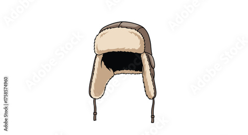 A warm ear flap hat designed for cold weather protection.