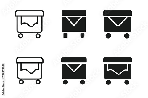Ottoman Storage Logos. Using storage ottomans for hidden clothing storage. Set Logo of Using storage ottomans for hidden clothing storage: Rolling ottoman on