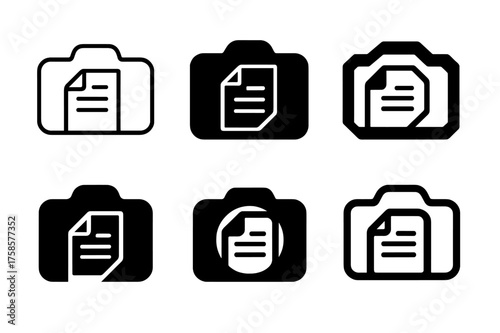 Historical Archive Logos. Photography of Historical Archives and Documents. Set Logo of Photography of Historical Archives and Documents: camera. harmonious