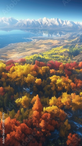lake and mountain landscape