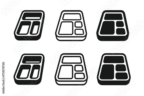 Closet Organizer Logos. Maximizing space with closet organizers. Set Logo of Maximizing space with closet organizers: Accessory tray insert. harmonious logo
