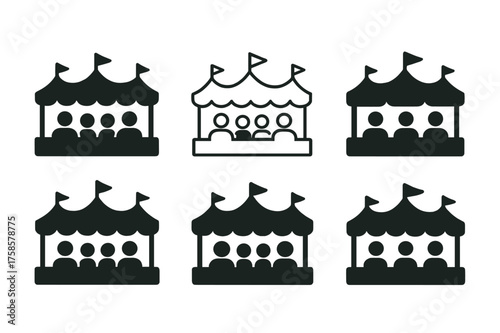Festival Logo Variations. Community celebrations (local festivals, public events). Set Logo of Community celebrations (local festivals, public events): Row of