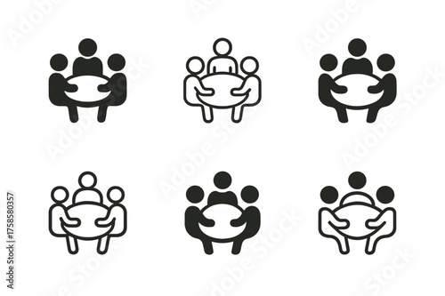 Professional Development Logos. Professional development programs and workshops. Set Logo of Professional development programs and workshops: Group Workshop